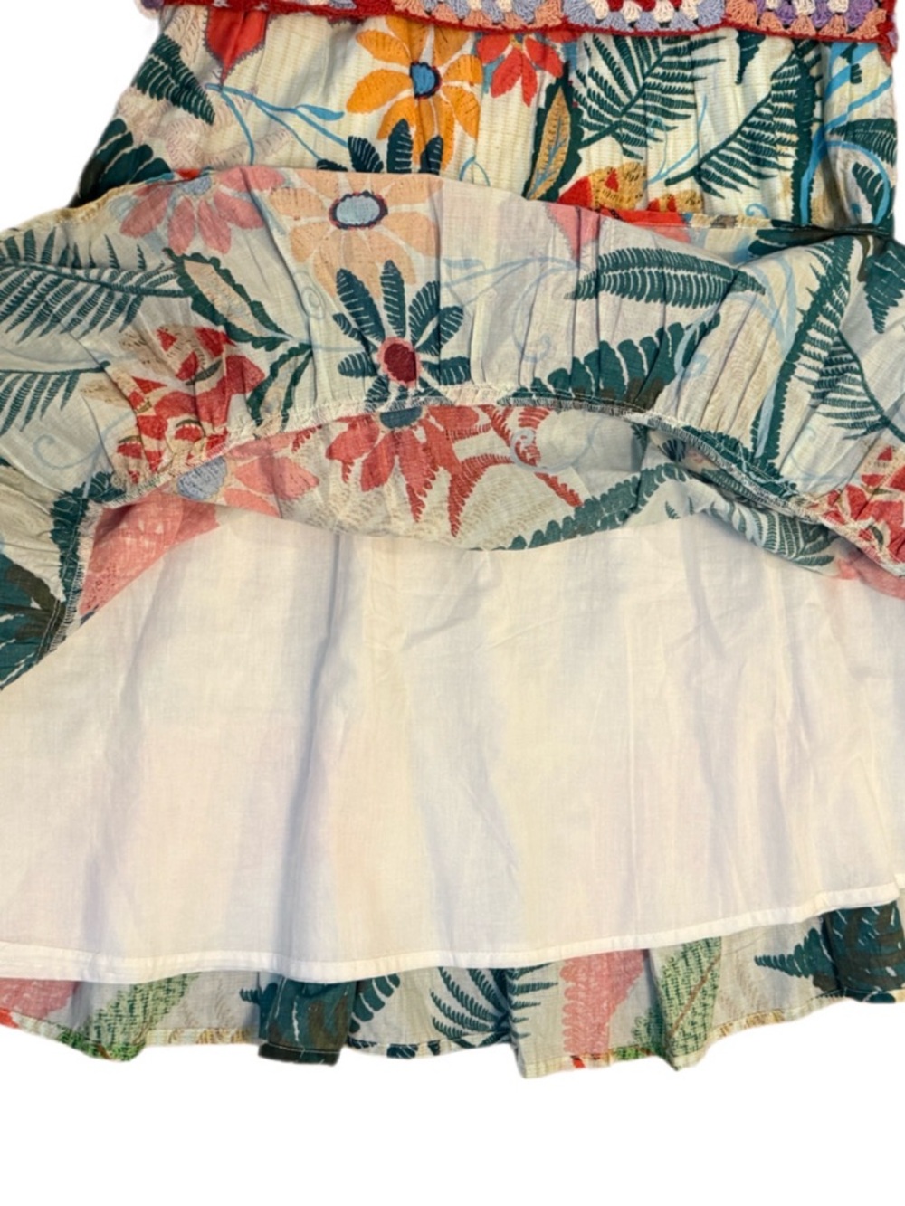FARM Rio X Anthropologie Crochet Bodice Tropical Coastal Mini Dress - Picture 9 of 12